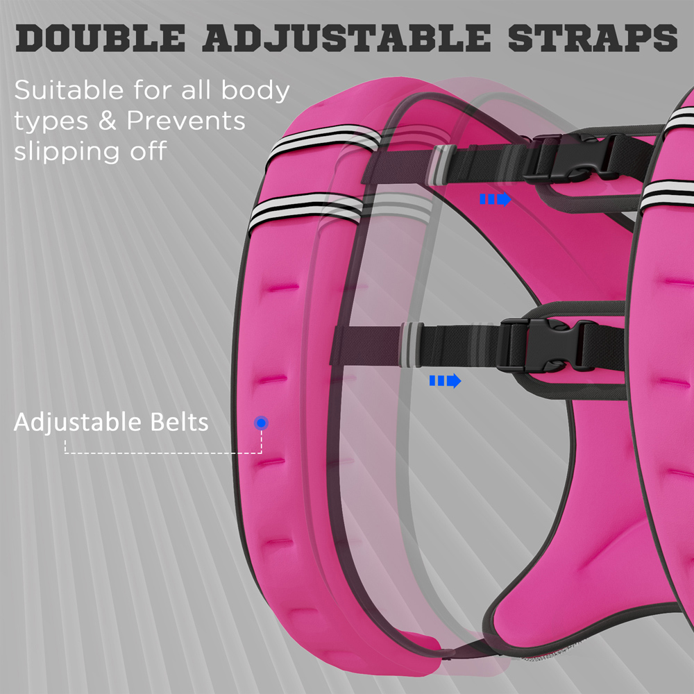 Soozier 8kg Adjustable Weighted Vest with Straps Pocket and Reflective Strips Image 6