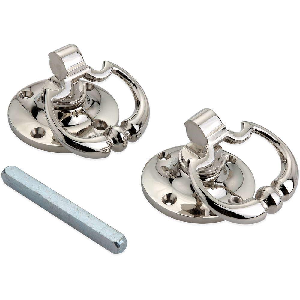 Spira Brass Polished Nickel Dutch Drop Mortice Handle 2 Pack Image 4