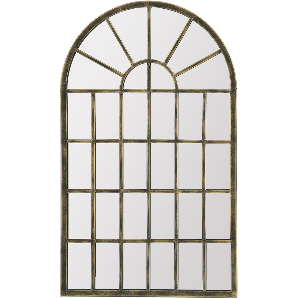 Home Garden Direct Black Gold Gothic Arch Large Mirror 77 x 49cm Image 1