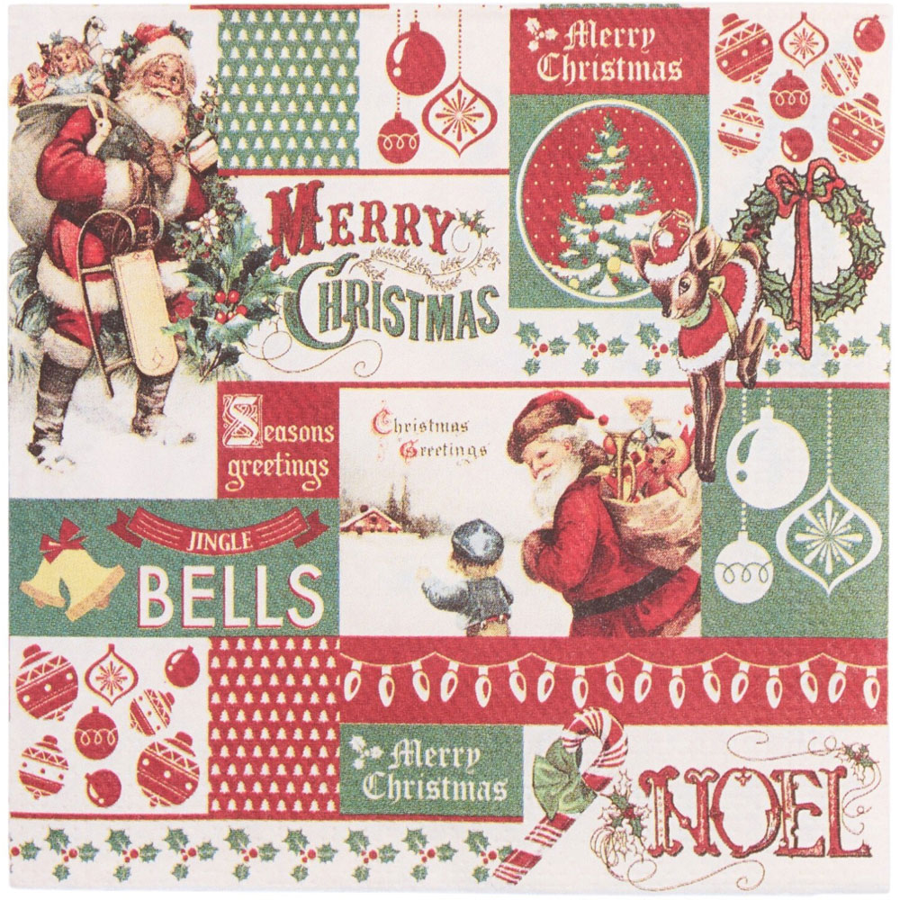 Pack of 20 Vintage Print Paper Napkins Image 3