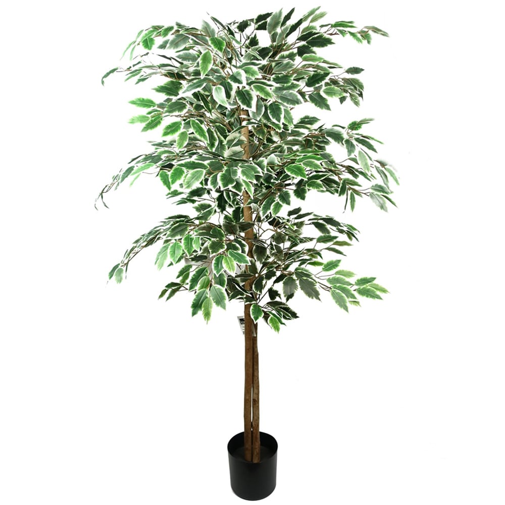 Leaf Silk Leaf Ficus Artificial Tree in Pot 150cm Image 1