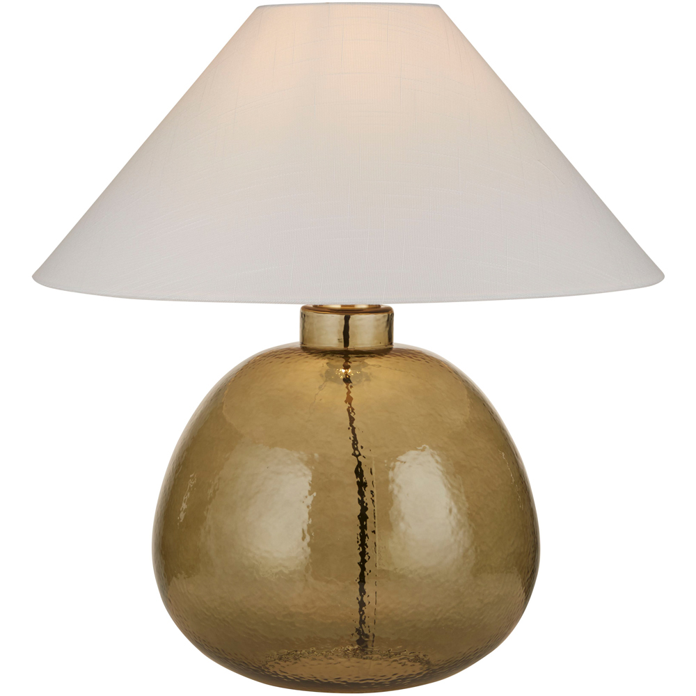 Lighting Collection Dutton Green Glass Table Lamp Image 3