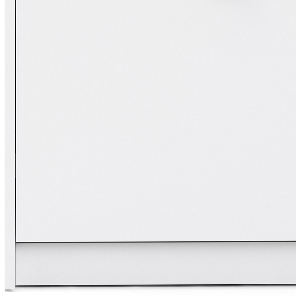 Florence Shoes 2 Flip Door Double Layer White Shoe Storage Cabinet Image 7