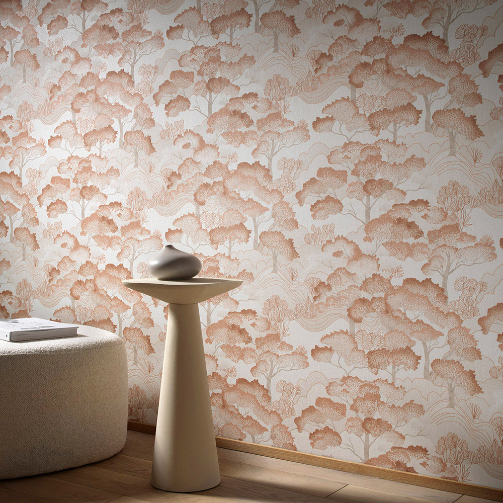 Elle Decoration Golden Grove Beige Vinyl Wallpaper by Erismann Image 2