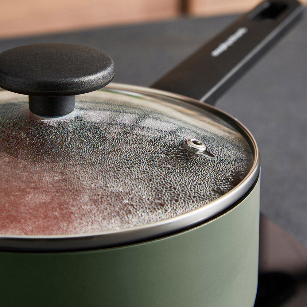 Morphy Richards Green Recycled Aluminium 5 Piece Saucepan Set Image 7