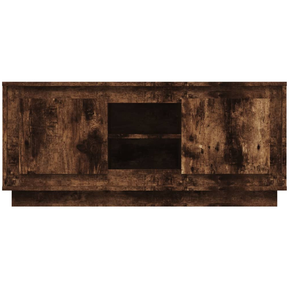 vidaXL 2 Door 2 Shelf Smoked Oak TV Cabinet Image 3