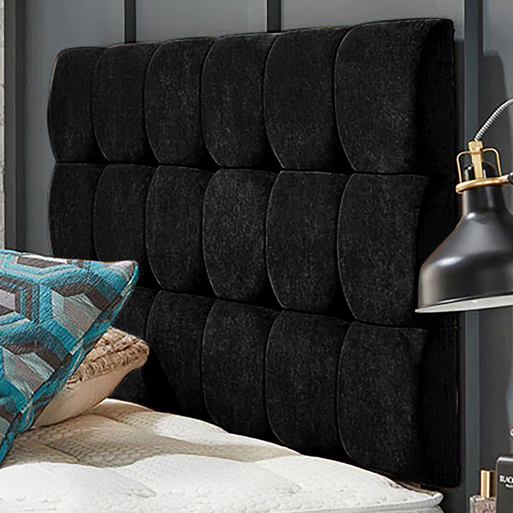 Eleganza Home Winston King Size Black Naples Strutted Headboard Image 1
