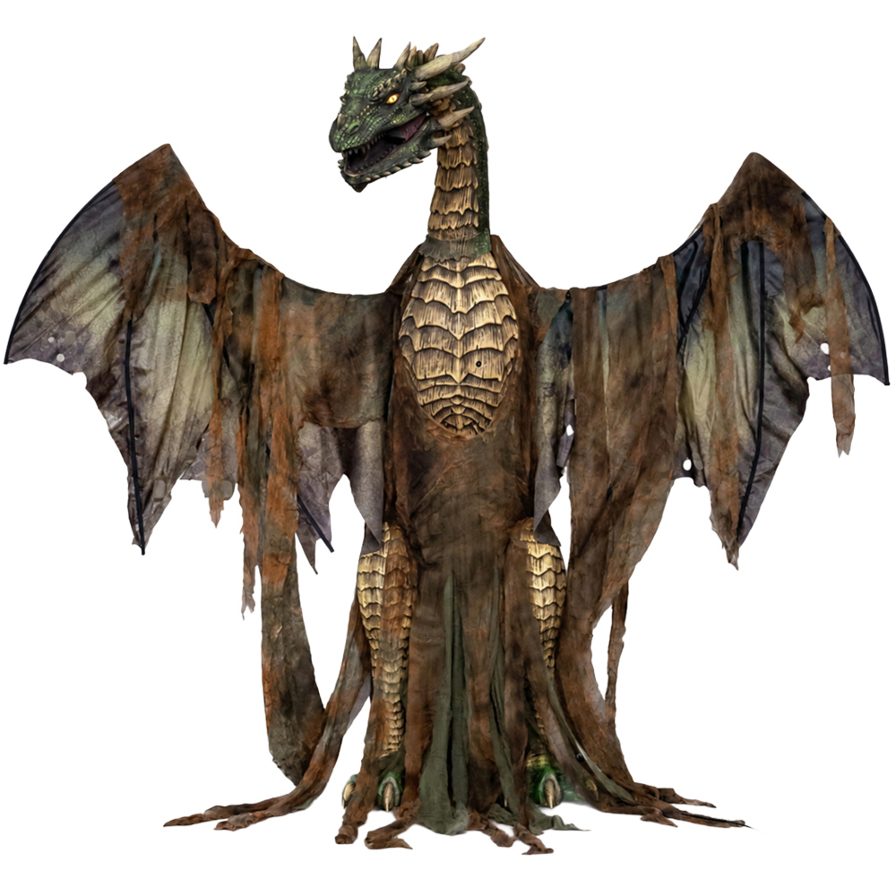 Samuel Alexander LED Dark Forest Dragon Halloween Animatronic Decoration 7ft Image 1