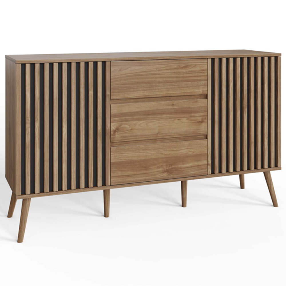 GFW Rowan Oak Louvered Sideboard Image 2