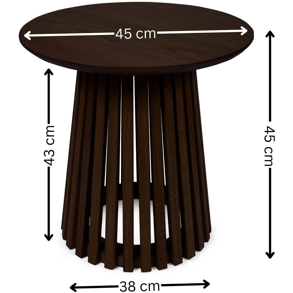 Julian Bowen Ollie Dark Oak Round Lamp Table Image 8