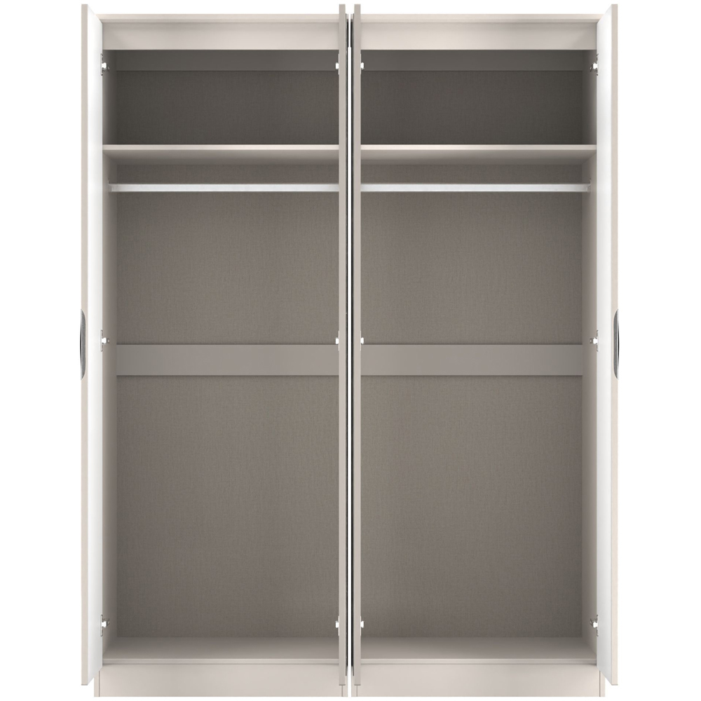 Crowndale Camden 4 Door Kashmir Gloss Mirror Wardrobe Ready Assembled Image 6