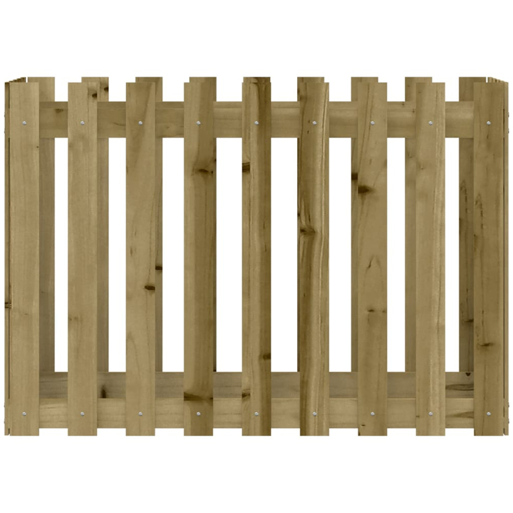 vidaXL Natural Impregnated Pine Wood Fence Design Raised Garden Bed 100 x 50 x 70cm Image 4