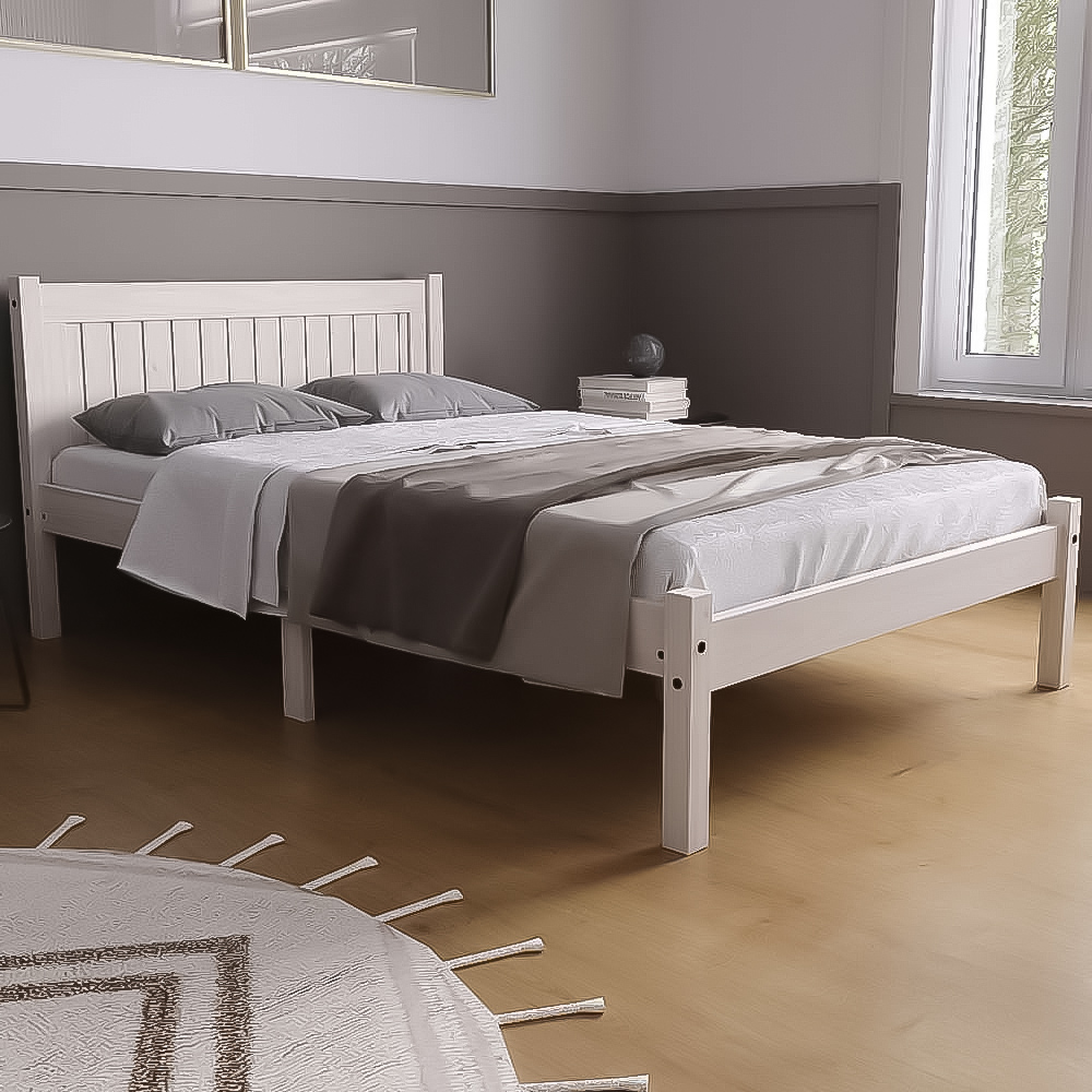 Rio Small Double White Bed Image 1