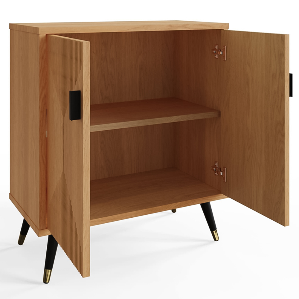 GFW Amara 2 Door Oak Geometric Accent Sideboard Image 4