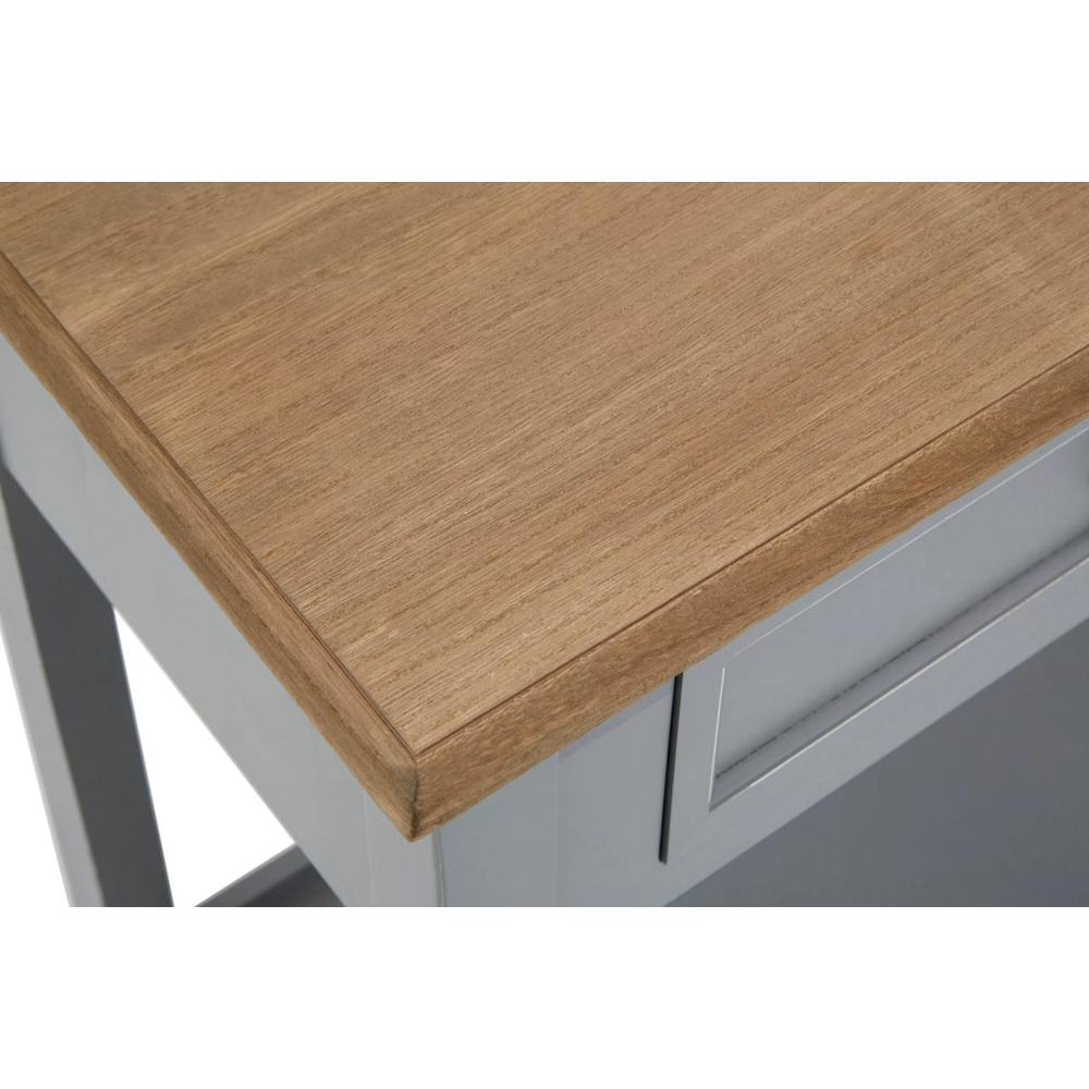 Premier Housewares Henley 2 Drawer Antique Grey Console Table Image 8