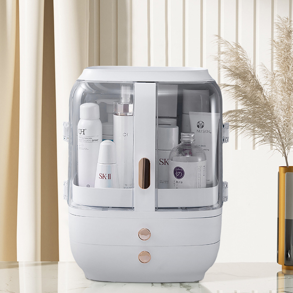 Living and Home 2 Door Multifunctional Makeup Storage Organiser with Transparent Door Image 7