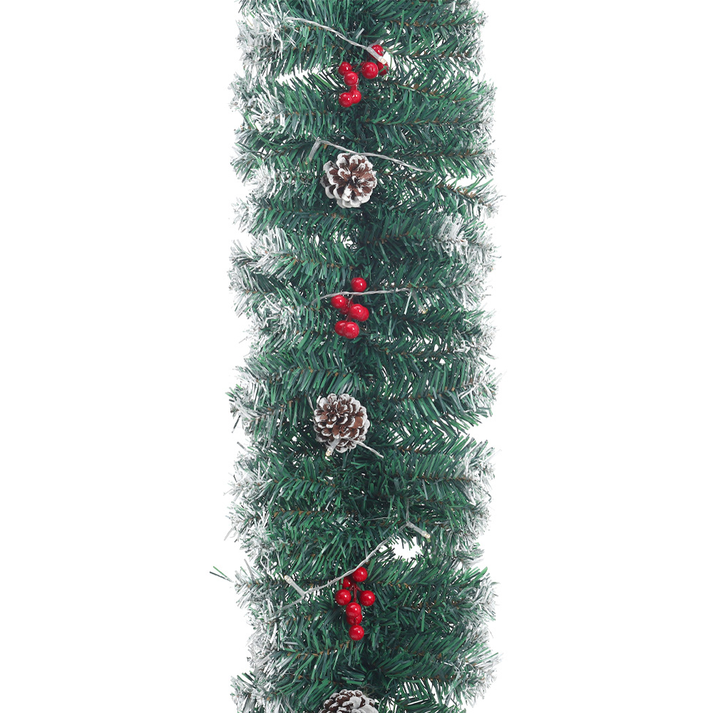 Living and Home Pre Lit Christmas Garland with Berries and Pinecone 270cm Image 4