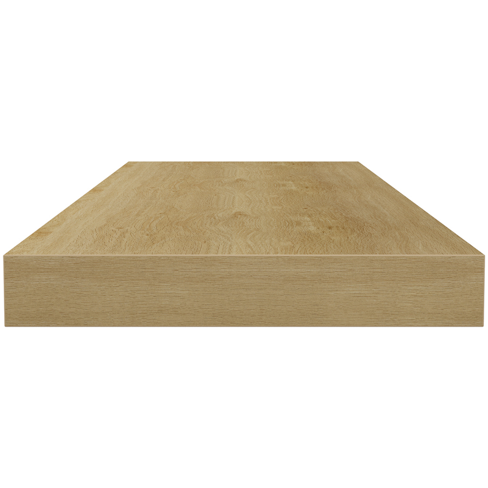Homebase 90cm 2 Pack Light Oak Effect Floating Shelf Image 5