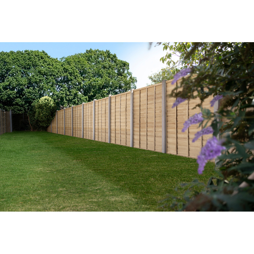 Forest Garden 6 x 6ft Natural Signature Lap Fence Panel Image 6