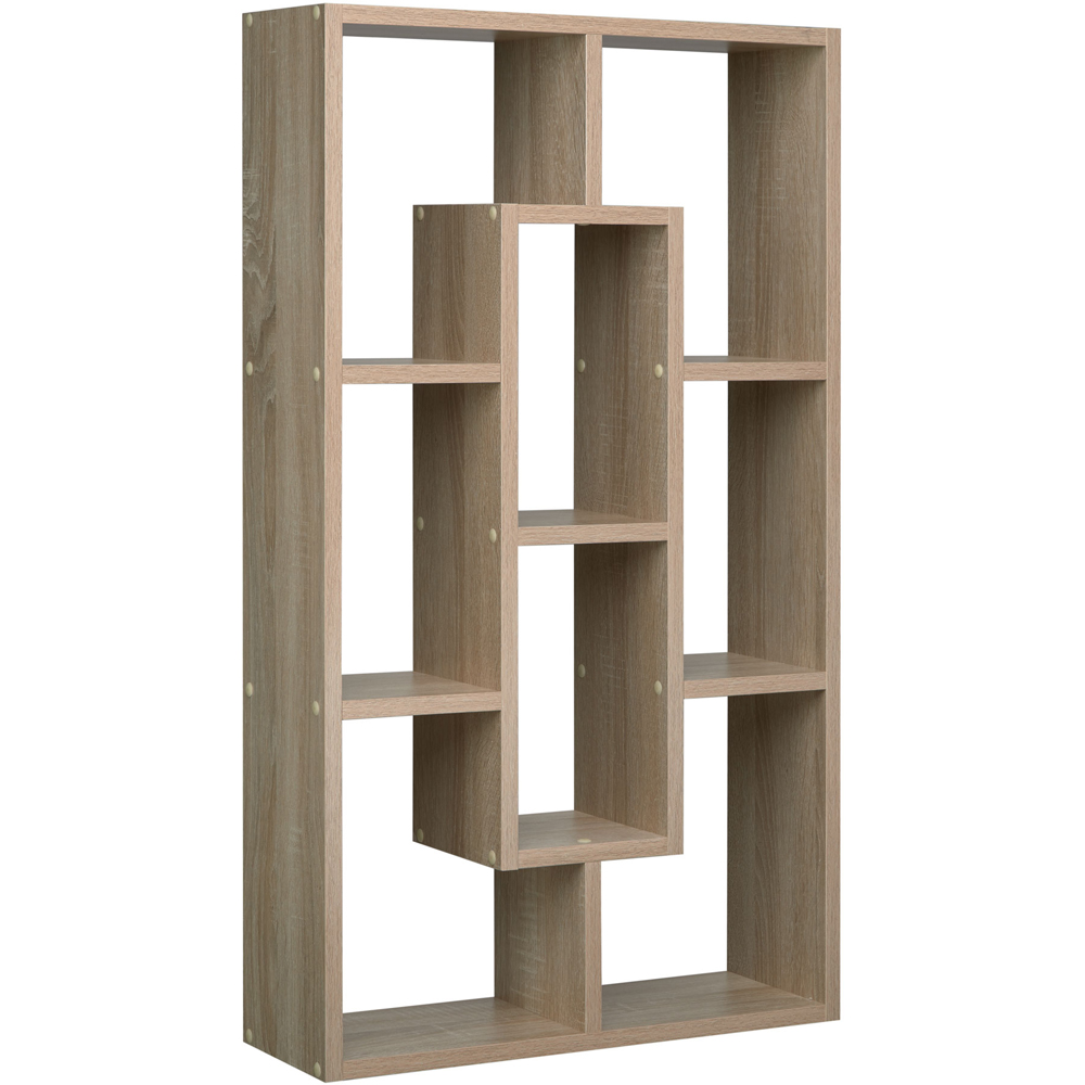 tectake Cassandra 8 Compartment Oak Sonoma Floating Shelf Image 4