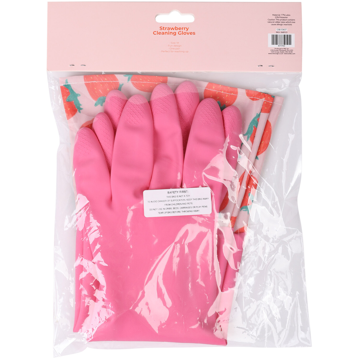 Strawberry Cleaning Gloves Pink - Pink Image 5
