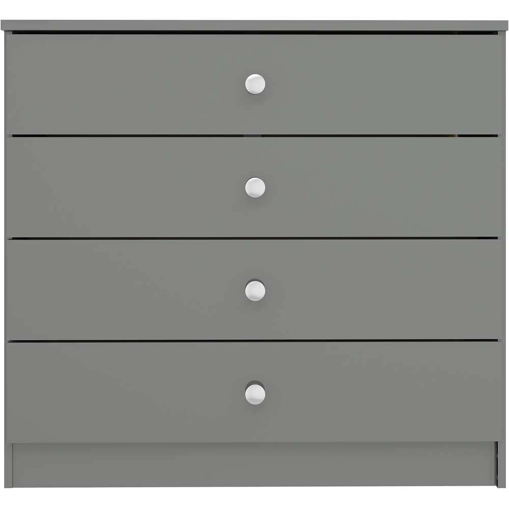 Seconique Denver 4 Drawer Grey Gloss Storage Chest Image 3
