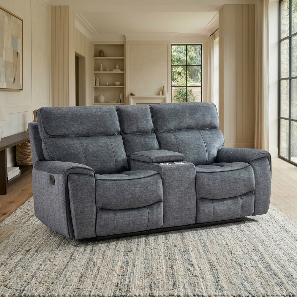 Cancun Reclining Sofa - Grey / 2 Image 1