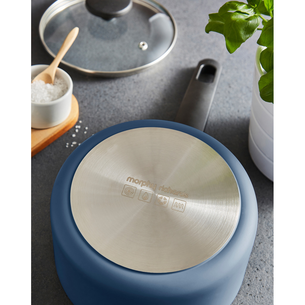 Morphy Richards Blue Recycled Aluminium 5 Piece Saucepan Set Image 9