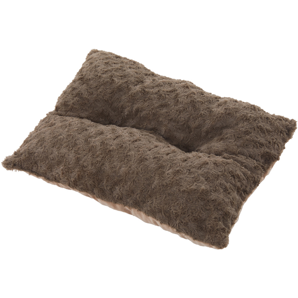 H&O Direct Khaki Soft Plush Pet Sleeping Bed 63 x 53 x 20cm Image 4