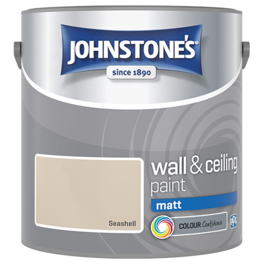 Johnstone's Walls & Ceilings Seashell Matt Emulsion Paint 2.5L Image 2