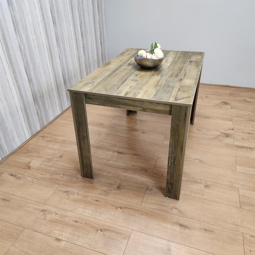 Portland 6 Seater Dining Table Rustic Oak Image 5