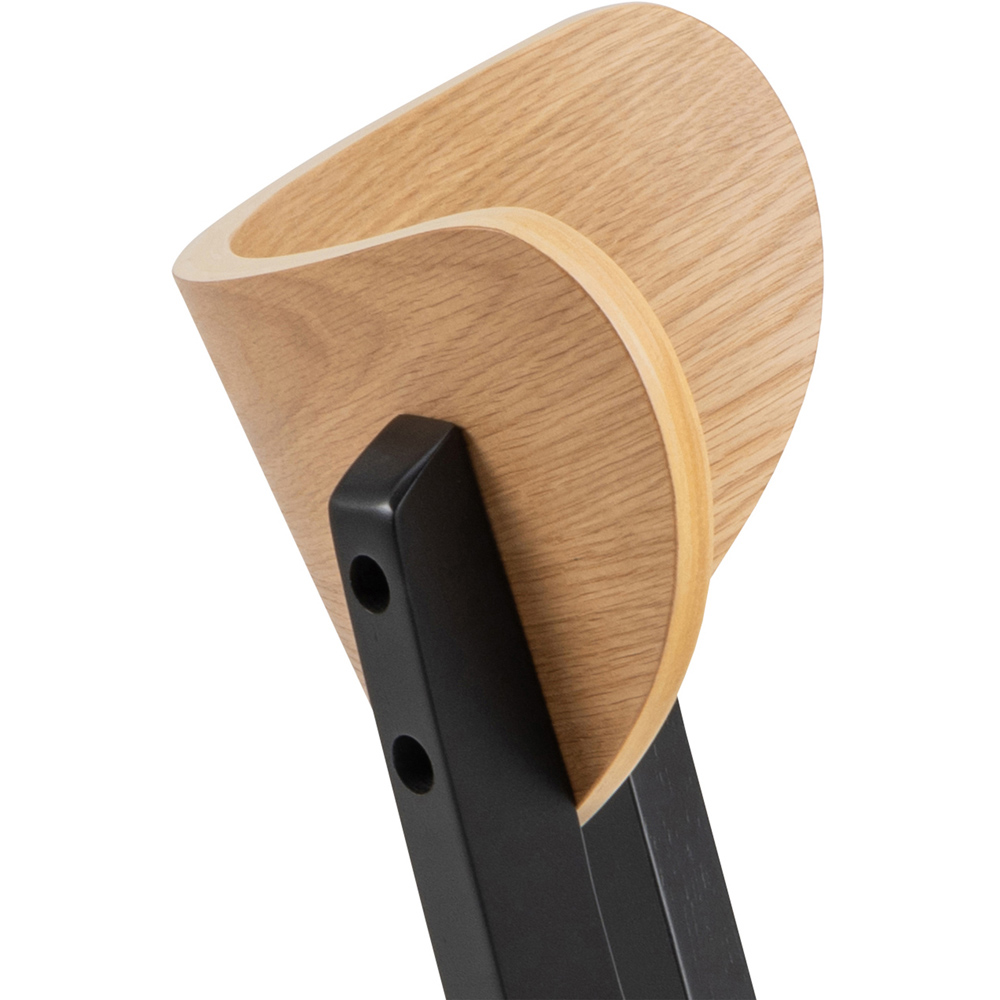 Florence Roxby Set of 2 Black and Oak Dining Chairs Image 5