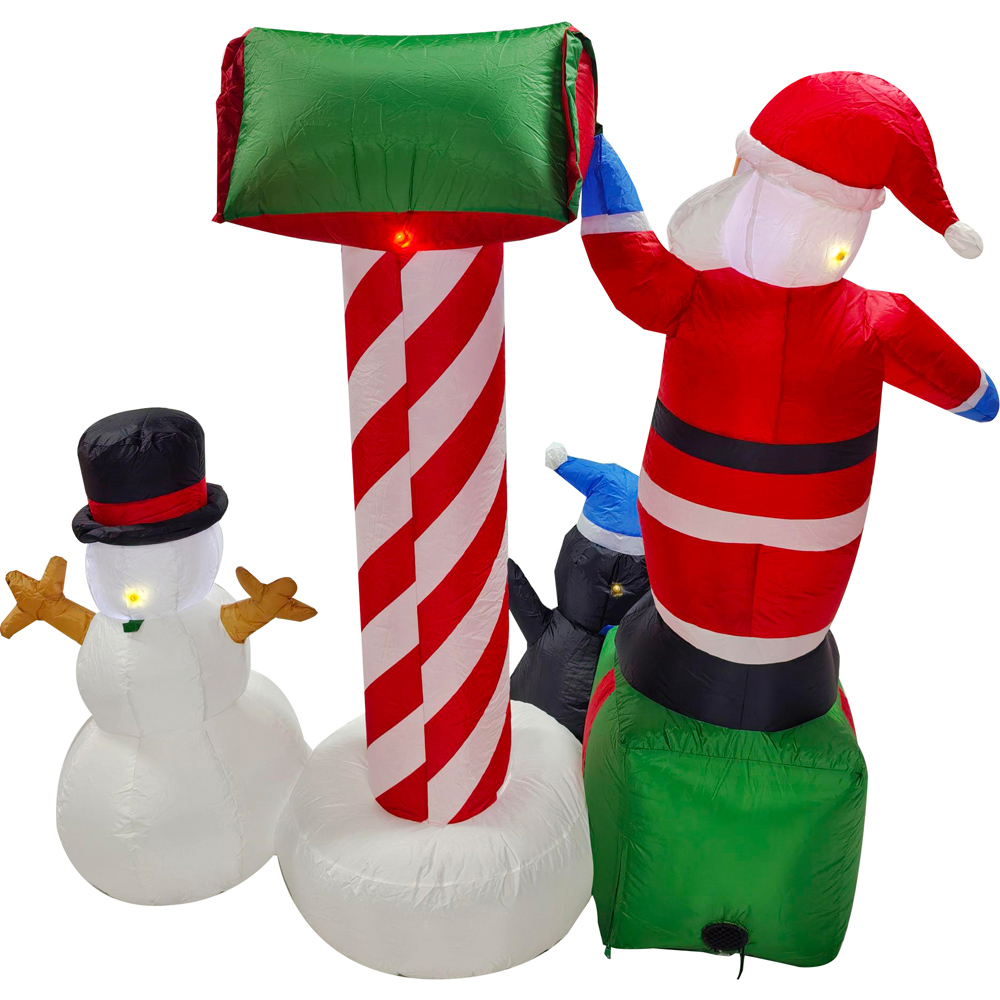 SO Christmas Inflatable Santa with Penguin and Snowman 5.2ft Image 6