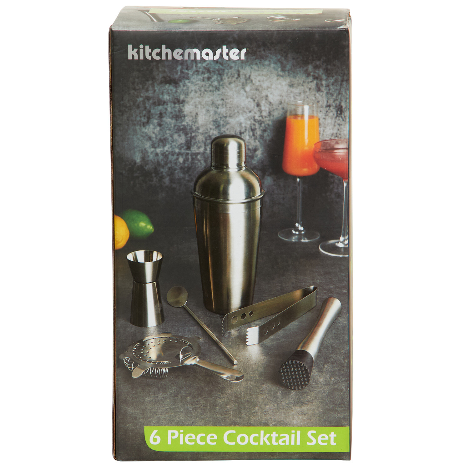 6 Piece Stainless Steel Cocktail Set - Silver Image 2