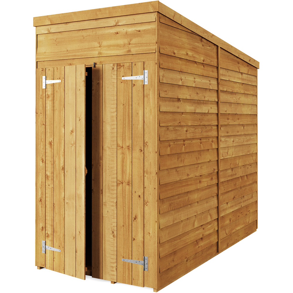 StoreMore 4 x 8ft Double Door Overlap Pent Shed Image 1