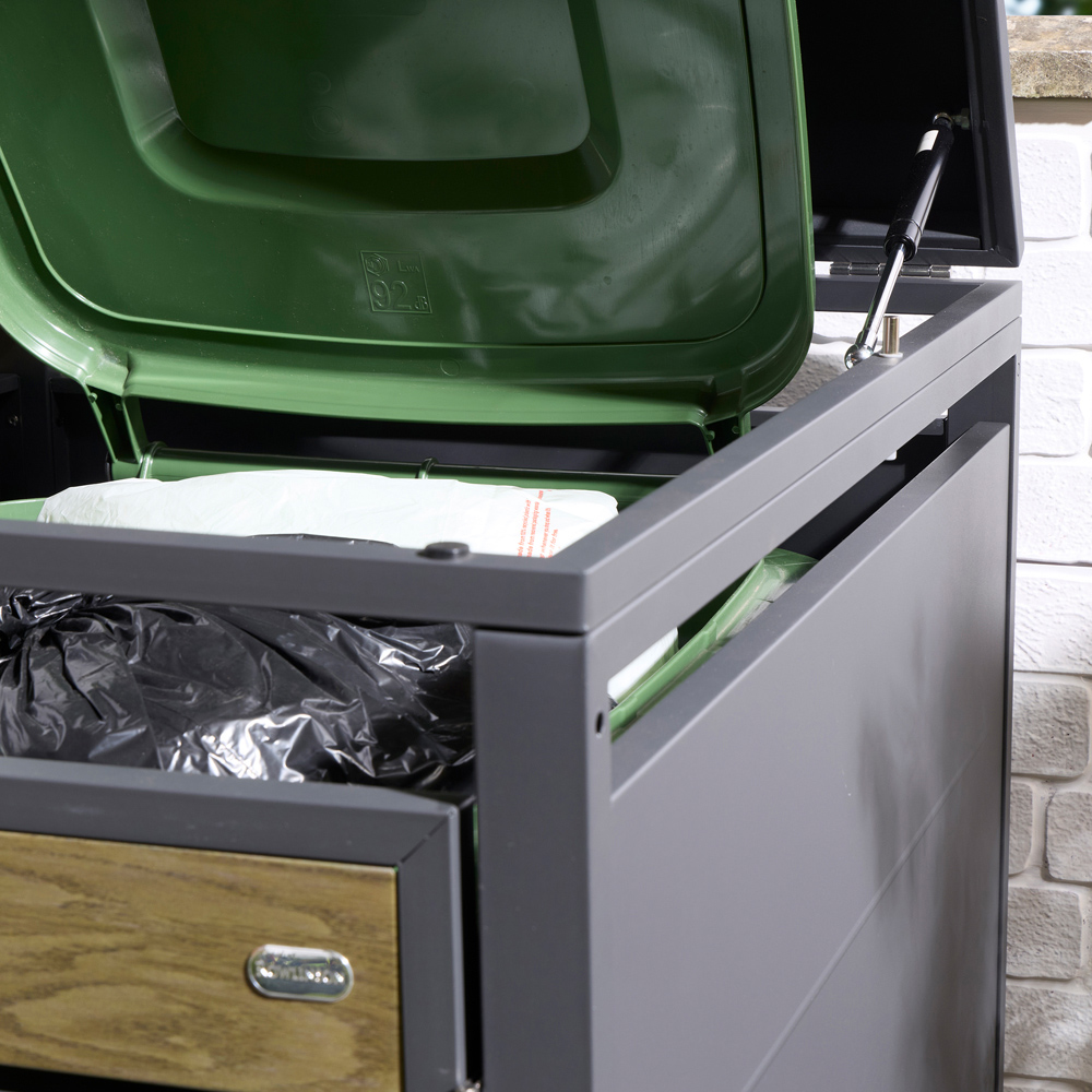 Rowlinson Chelsea Oak 3 Wheelie Bin Store Image 9