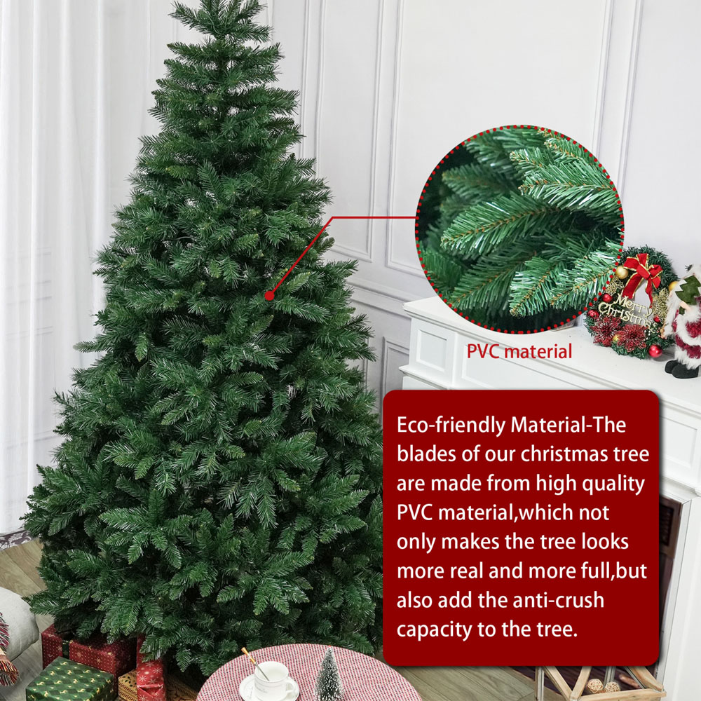Abrihome Green Artificial Christmas Tree with Iron Stand 7ft Image 6