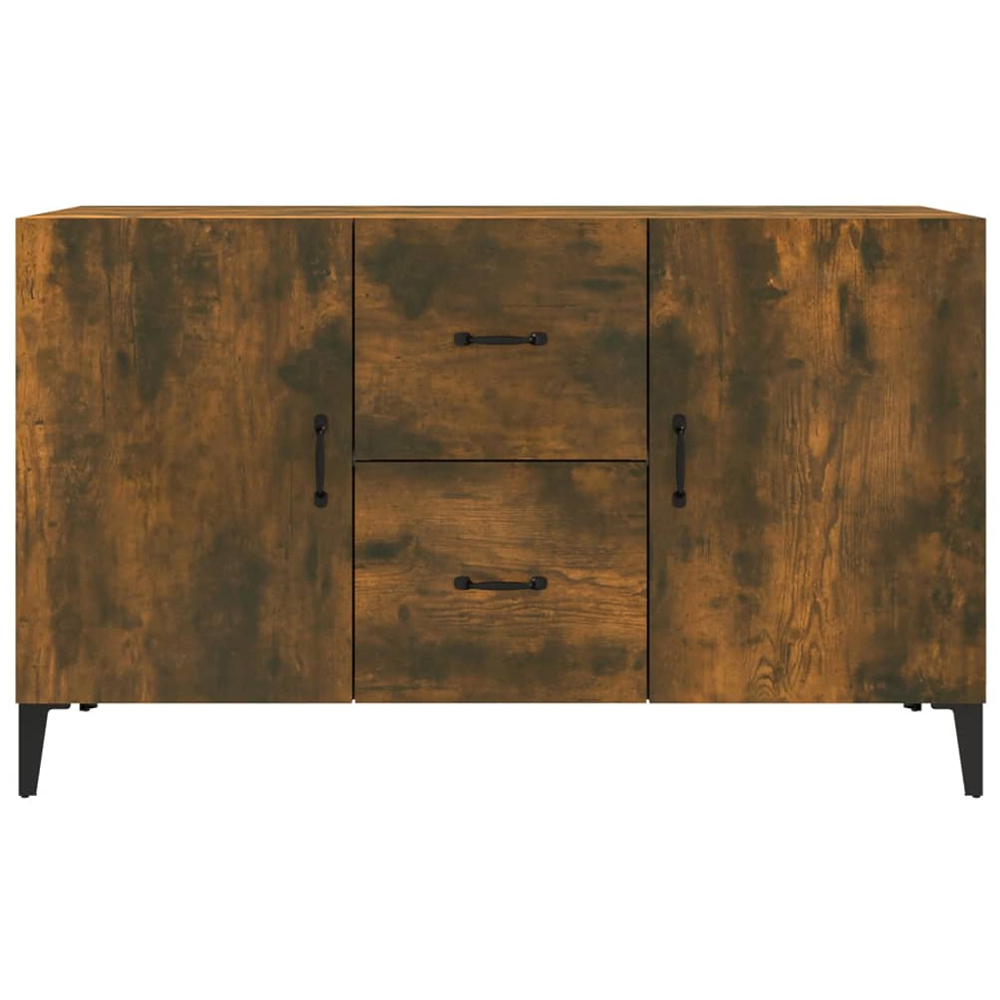 vidaXL 2 Door 2 Drawer Smoked Oak Sideboard Image 4