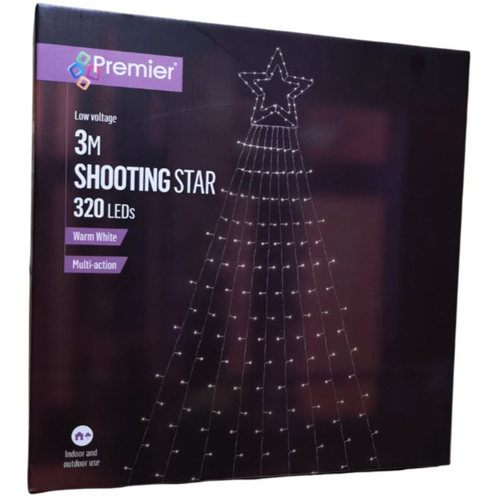Premier 320 Warm White LED Multi-Function Christmas Shooting Star 3m Image 2