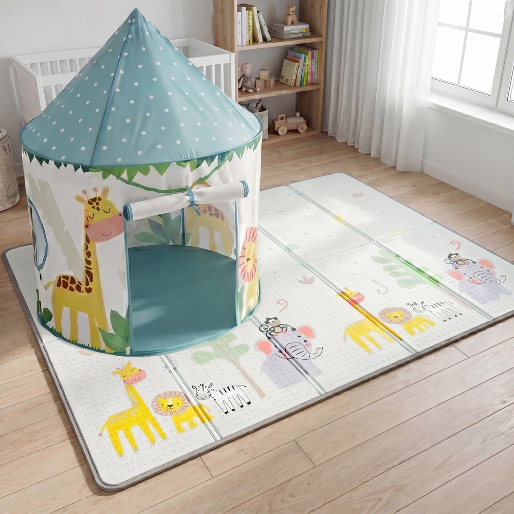 Liberty House Toys Kids Jungle Play Tent and Play Mat Set Image 2