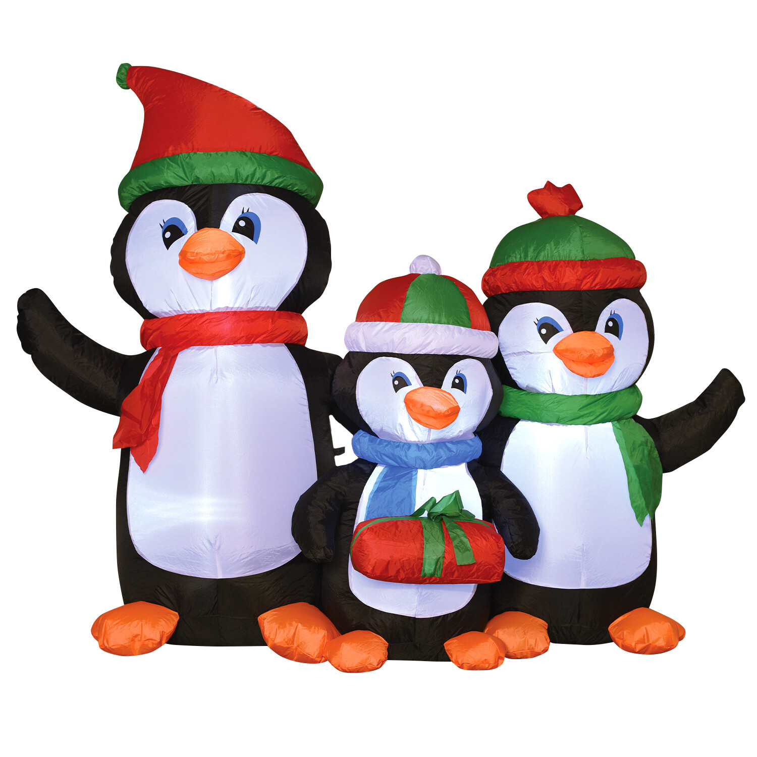 Inflatable Penguin Family - Black Image 2