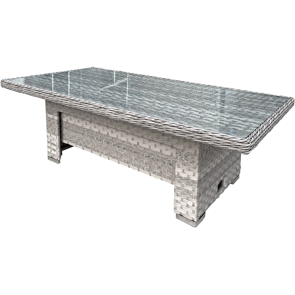 Oseasons Dove Grey Rattan Rising Table Image 3