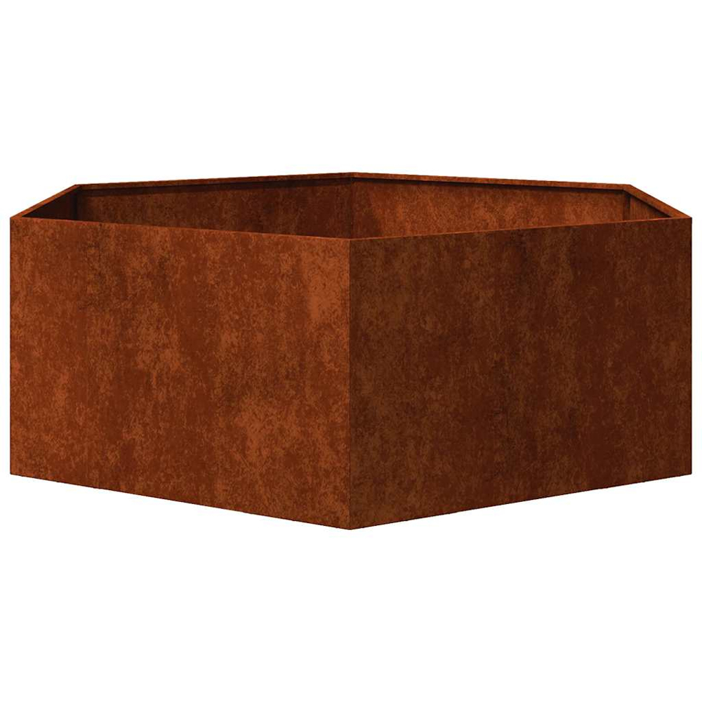 vidaXL Brown Corten Steel Garden Planter 45 x 120 x 138cm Image 6
