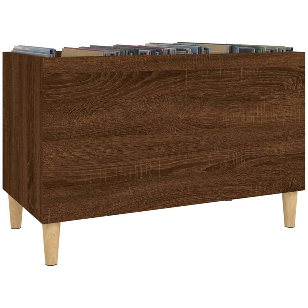vidaXL Brown Oak Record Cabinet Image 4