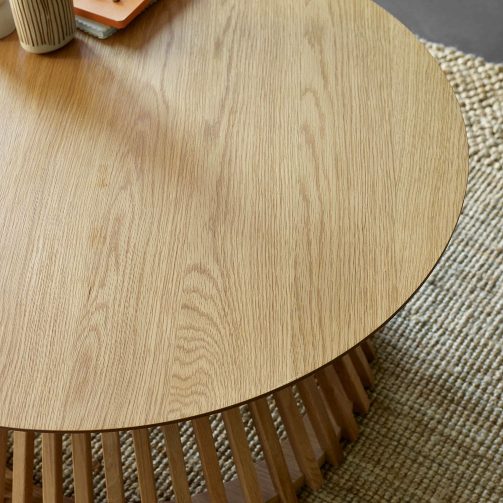 Julian Bowen Ollie Natural Oak Round Coffee Table Image 3
