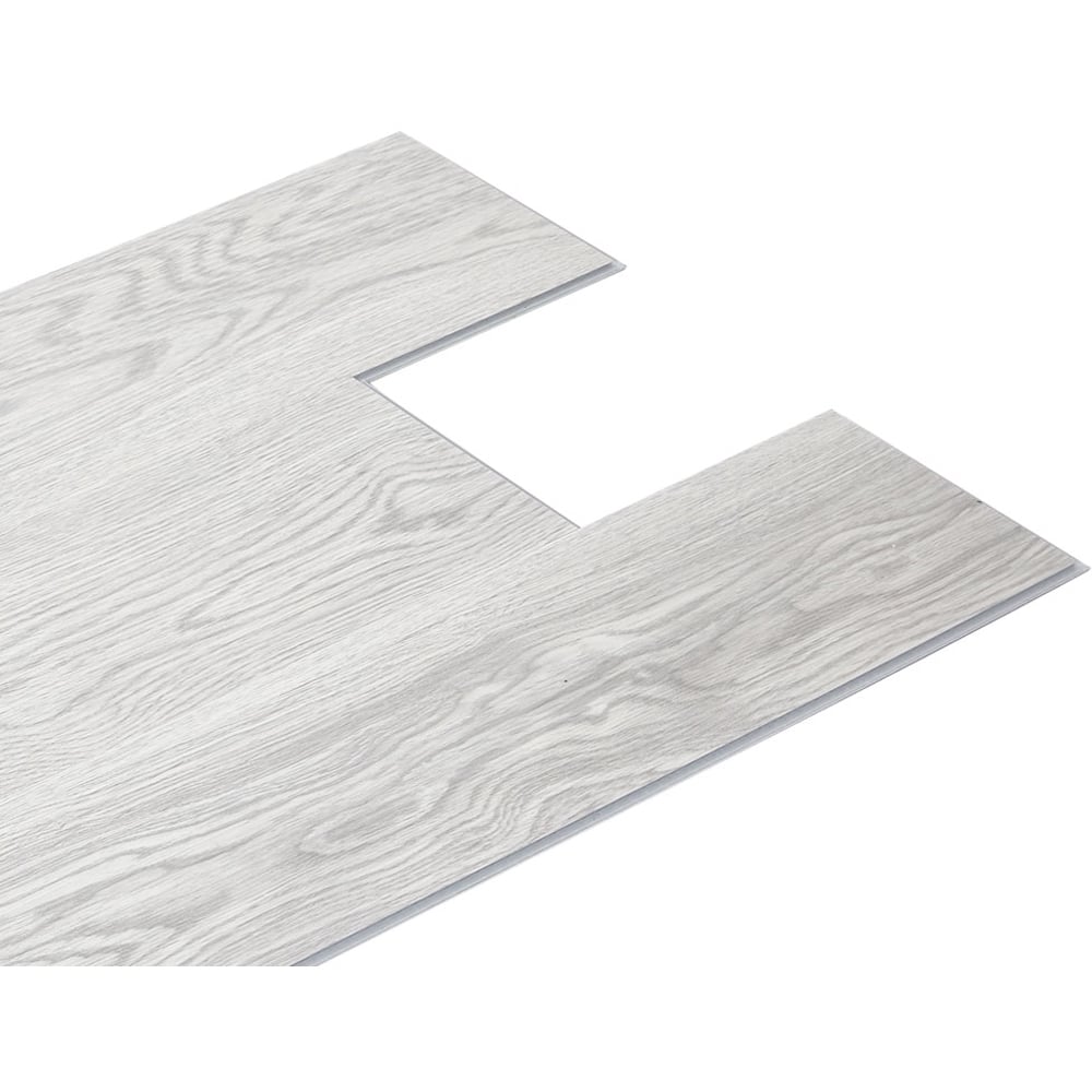 Living and Home Light Grey Wood Grain Rectangle PVC Flooring 20 Pack Image 4