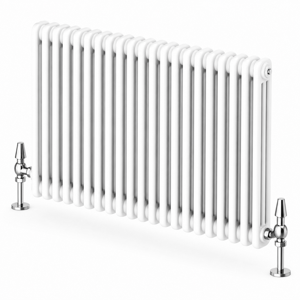 Go Bathrooms Upton White Triple Horizontal Column Radiator 600 x 1370mm Image 1