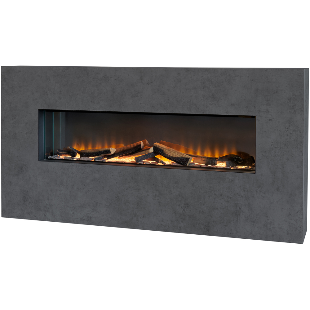 Acantha Bloc Pre-Built Slate Effect Fully Inset Media Wall Suite Image 3