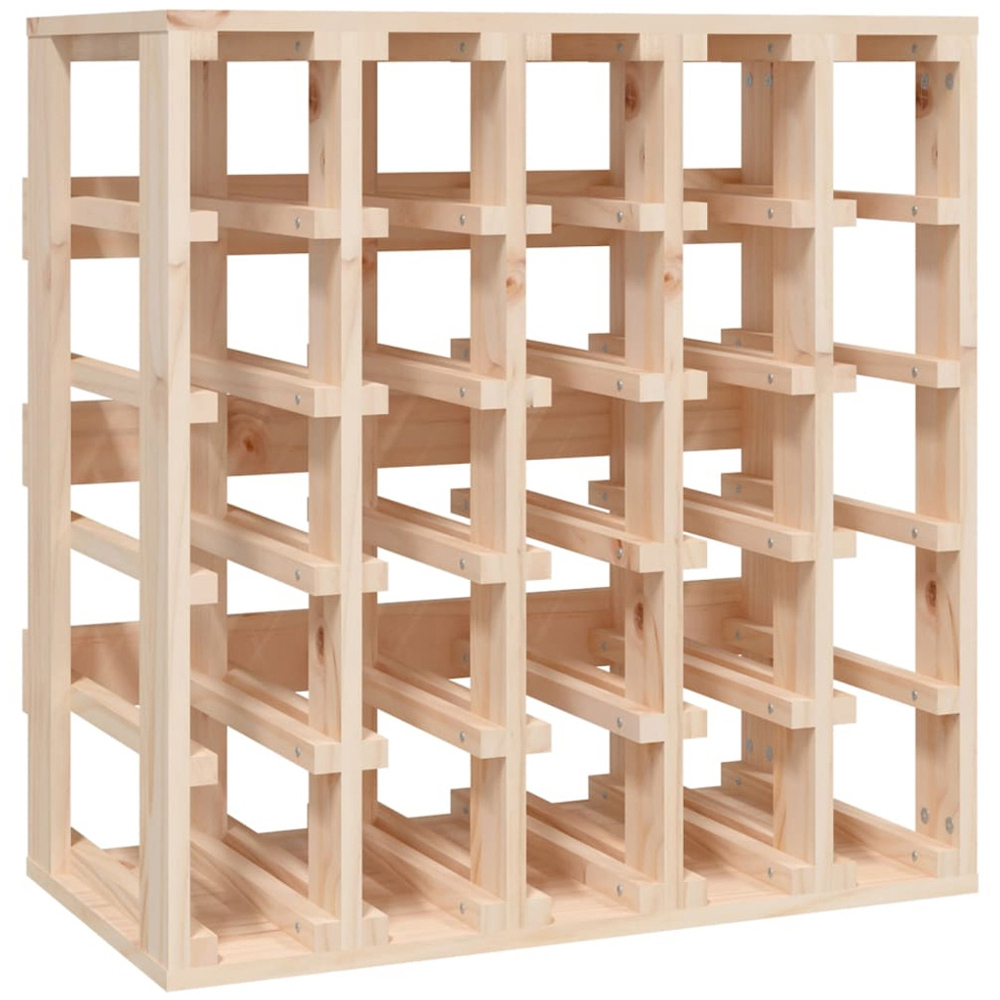 vidaXL 25 Bottle Brown Freestanding Wine Rack Image 1