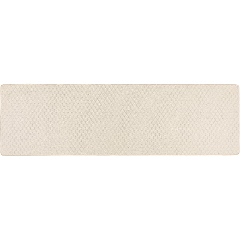 My Mat Ivory Sculptured Honeycomb Washable Runner 67 x 230cm Image 1